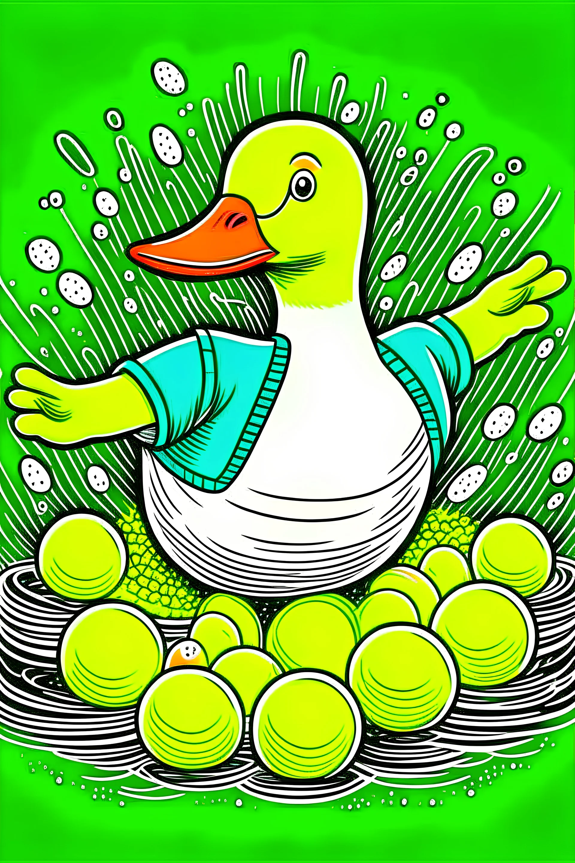 Duck Bowling - Win it all by quacking the ball into the pins sending them flying! design t-shirt