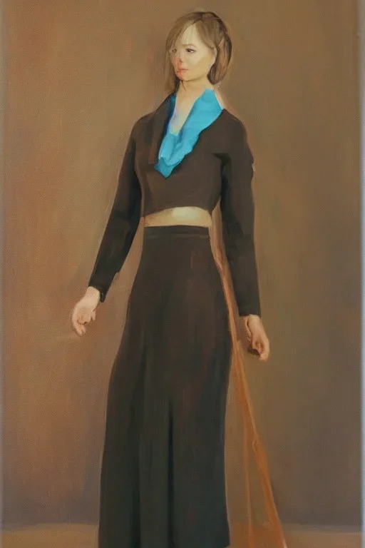 Full body portrait, painting, medium shot lady volumetric chocolate