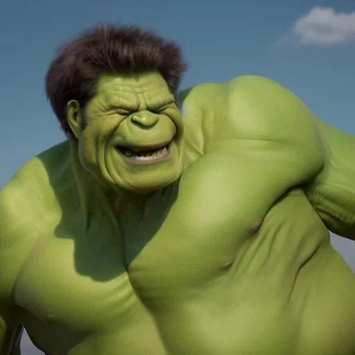 Hulk toddler, hyper realistic