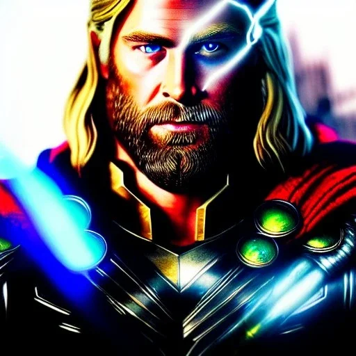 ultra detailed fullbody DRAWING Thor with Mjolnir ,extremely detailed digital painting, intrincate, intense stare, extremely detailed face,crystal clear Big Glowing eyes, mystical colors , perfectly centered image, perfect composition, rim light,extremely sharp detail, finely tuned detail, beautiful lighting, 8k, stunning scene, raytracing, anatomically correct, in the style of robert e howard and Ken Kelley and Ohrai Noriyoshi and Simon Bisley and tomzj1