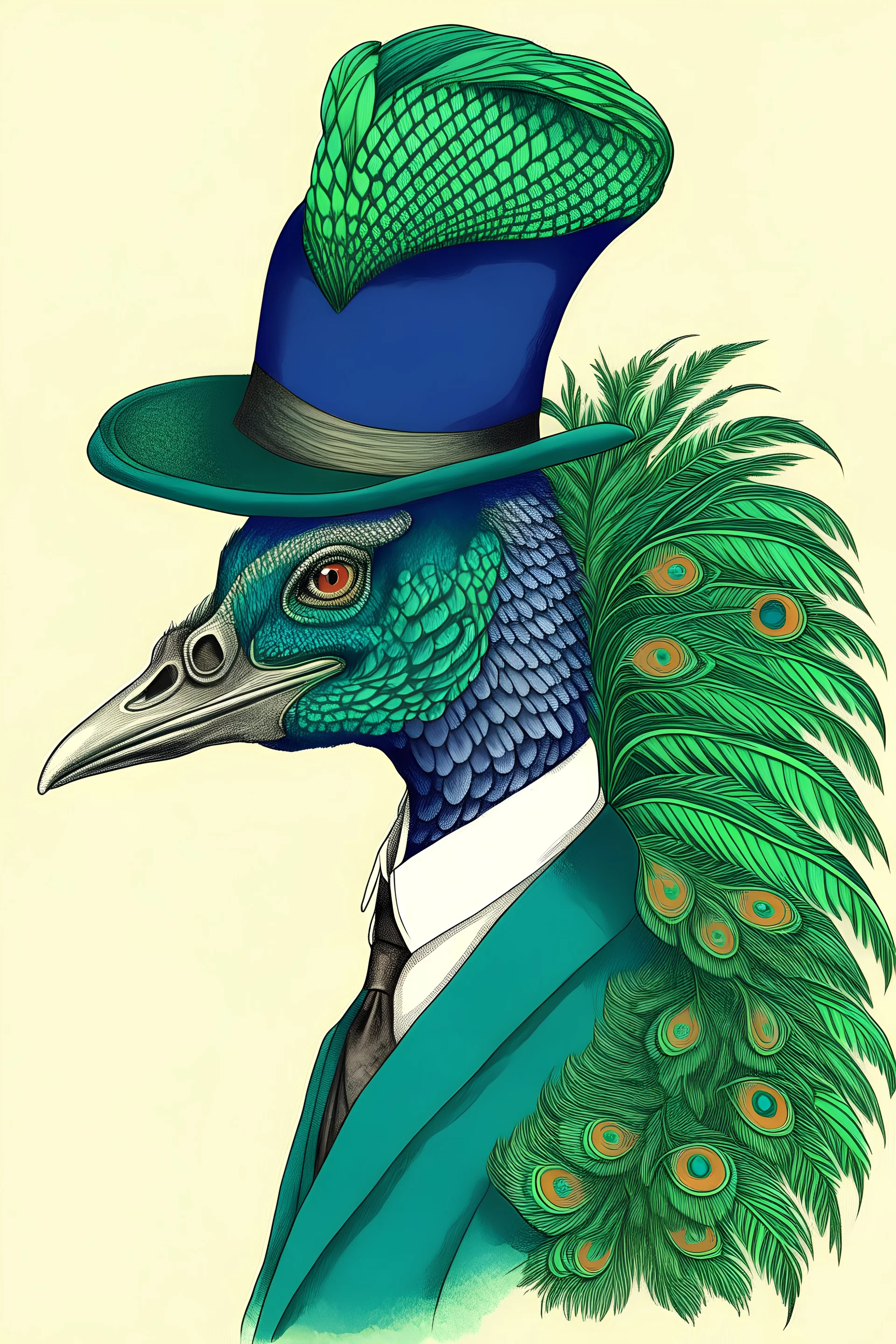 half-peacock man