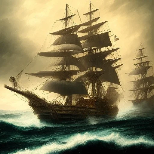 black wearing pirate fleeting ship