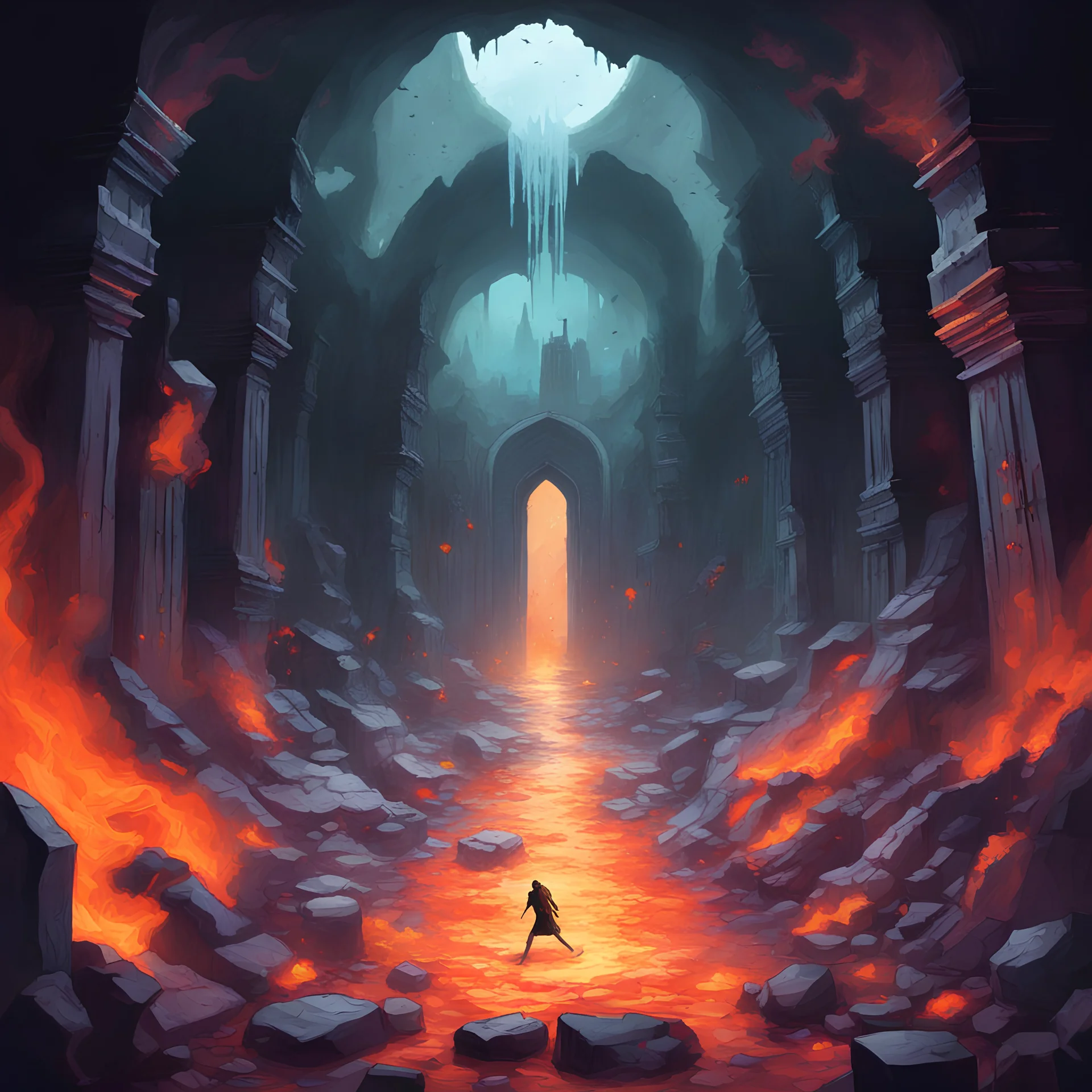 Bring your pass along and prepare to enter the underworld, in scattering art style