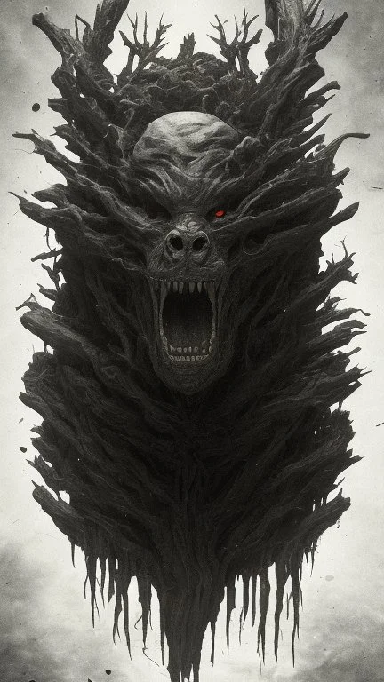 Your phone's background image represents an extremely dark and mysterious scene. The image features a pitch-black background, creating an aura of mystery and intrigue. Deep within the image, a cryptic monster is faintly visible, sporting a sly smile on its face. The monster's features appear enigmatic and profound, capturing the viewer's attention and arousing curiosity. The monster is subtly portrayed in the image, making it seem like a part of another mysterious world. The dark colors and dee