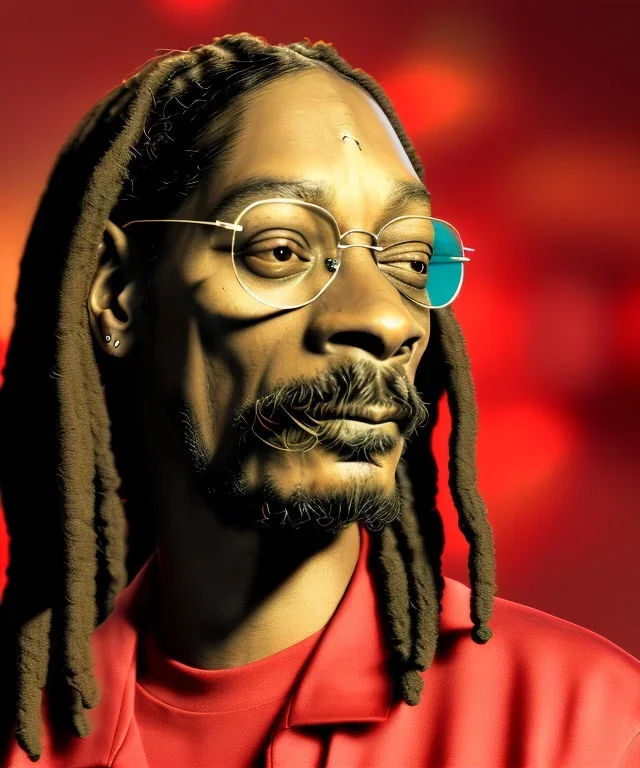 Snoop Dogg, smoking marijuana, weed background, hyper realistic