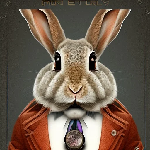 rabbit with a monocle