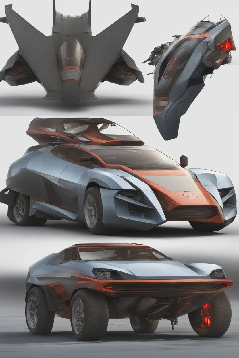 The combination of a super-advanced car and fighter