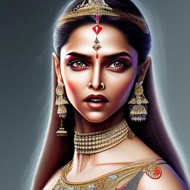 Diamond goddess, beautiful deepika padukone portrait , hd