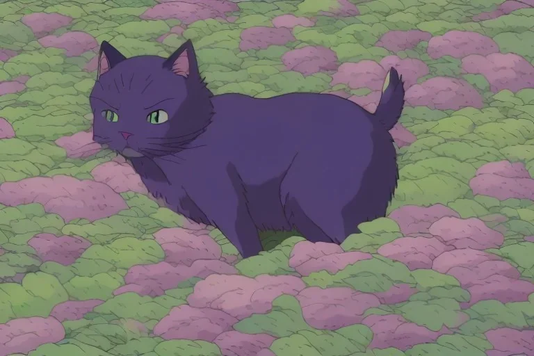 a purple cat