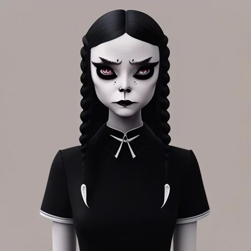 wednesday addams, wednesday addams hair, dark make up, gothic, black dress