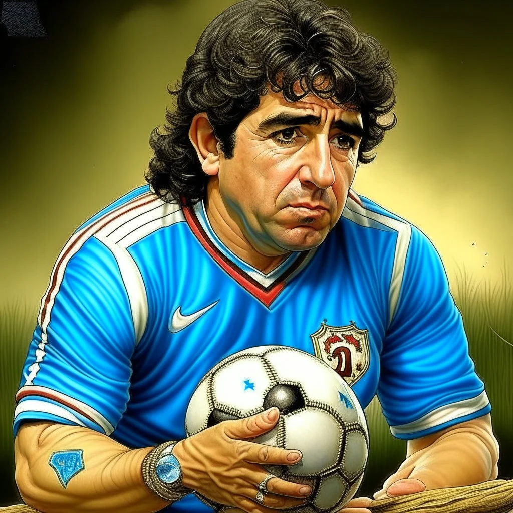 Create a highly realistic 3D scene. An detailed Realistic of Play Football Diego Maradona transforming her into a woman with the same specifications as the attached image. The method of transforming the painting in full detail. A comedic and funny touch. Ultra wide angle. Extremely realistic fine details. Highly realistic detailed display. Great full presentation and amazing drawing style. Transfer the full detailed drawing of the image at a wide and precise angle. Inspiri