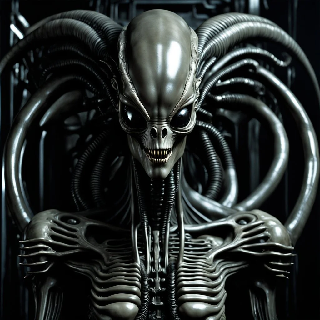 One of HR Giger's most famous creations is the xenomorph alien from the film Alien. Giger was hired by director Ridley Scott to design the alien creature for the 1979 sci-fi horror film, which went on to become a cult classic. Giger's design for the alien was inspired by his biomechanical style, featuring a sleek and horrifying creature with a biomechanical exoskeleton, elongated head with a phallic shape, and a mouth within a mouth. The alien created by Giger is known for its unique and menaci