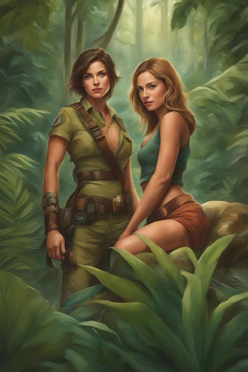 Deep within the lush and untamed jungle, Megan and Riley forged an unlikely bond. Their friendship had blossomed in the wild, where societal expectations held no power. Megan, with her adventurous spirit, saw beyond Riley's nerdy exterior, and Riley, grateful for Megan's acceptance, harbored a secret desire for something more. As they ventured deeper into the jungle, the air thick with humidity and mystery, Megan's journey took an unexpected turn. She stumbled upon a mystical artifact known as t