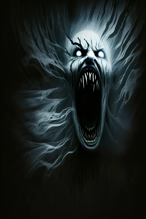 scary ghost screamer horror dark