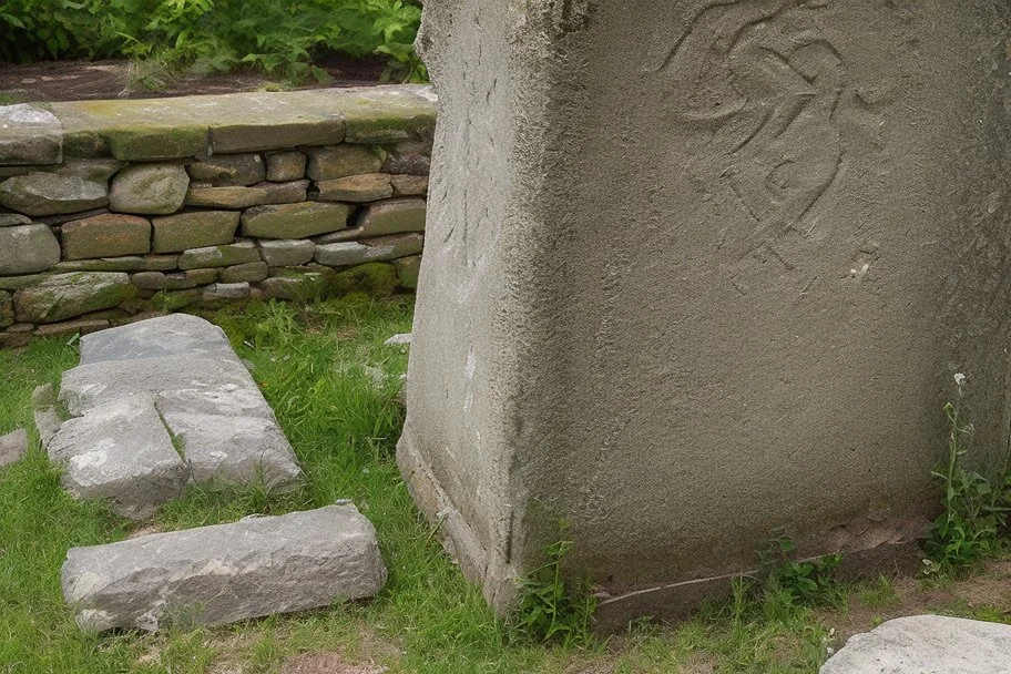 restos de las piedras de una iglesia almacenados para catalogar