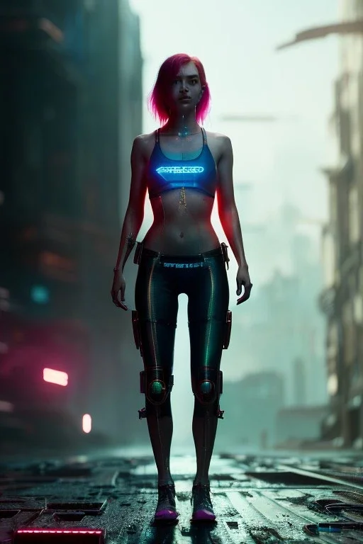 1girl, a real perfect female cyberpunk anatomy of ginger, sweaty naked upper body, hyper details, volumetric lighting, cinematic lights, photo bashing , epic cinematic, octane render ,extremely high detail, post processing, 8K wallpaper, Film Grain, 3d, denoise, redshift style, phoshoot