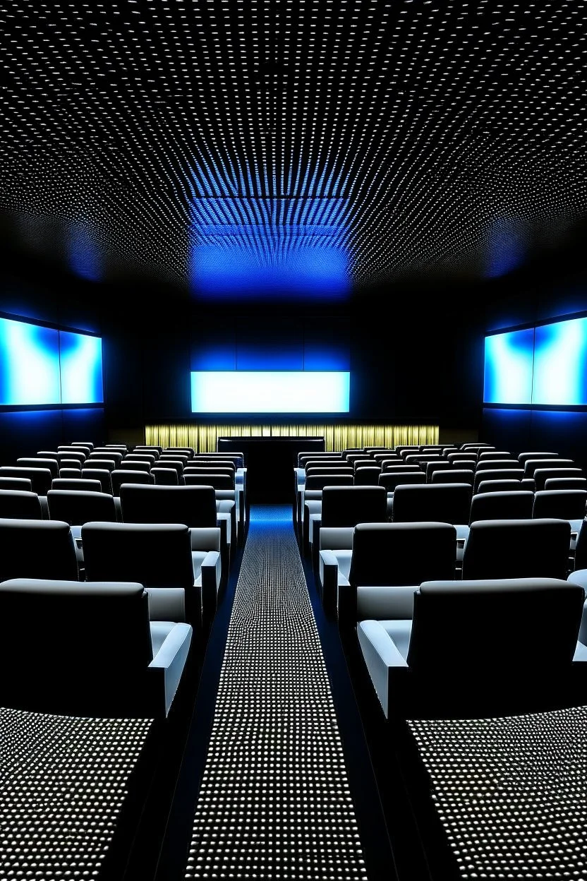 3D shot of the viewing area in a theater