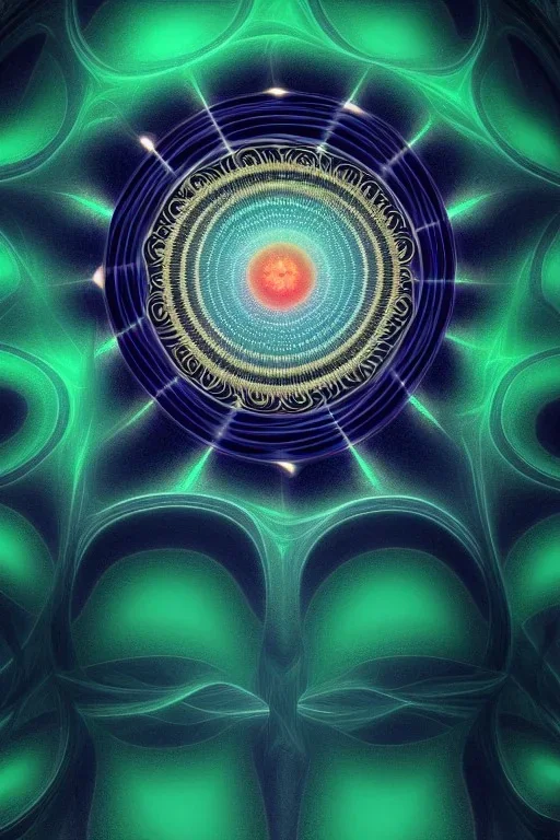 meditation, third eye, universe, fourth dimension, fractal, realistic, 8k, high quality, extreme detail, symmetrical,