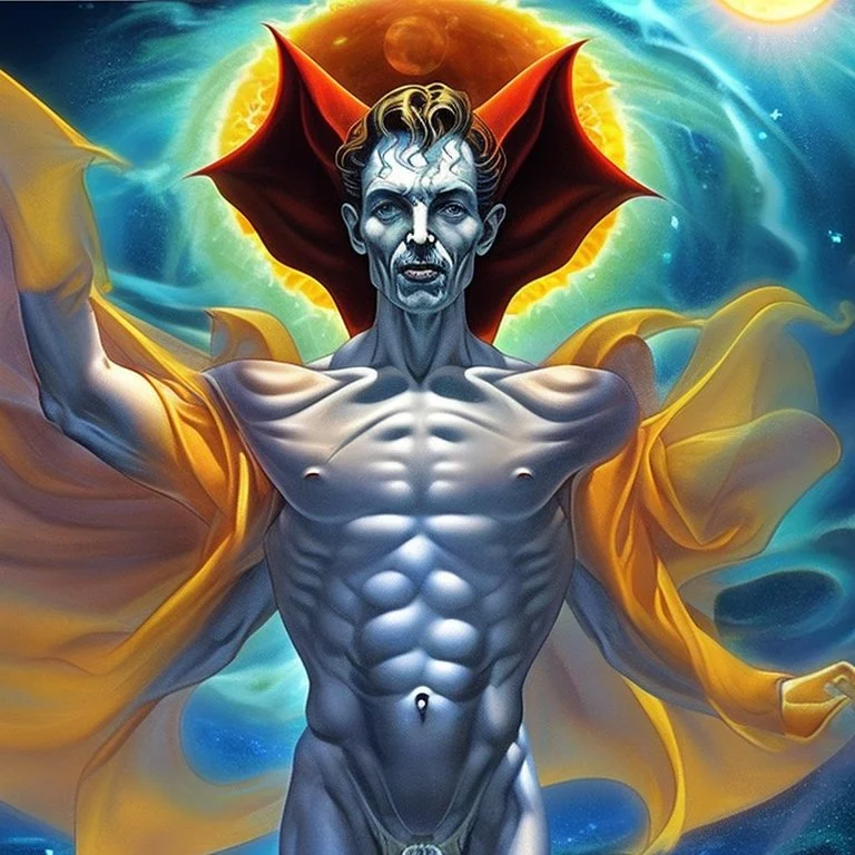 A divine being made from the combination of water and sun with cosmic powers and Dracula