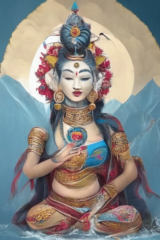 tibetan goddess in a modern style