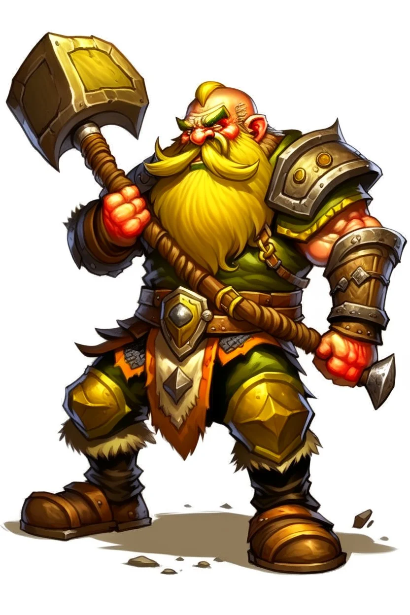 dwarf savage angry axes cleaver attack striking swinging chopping dual wielding two weapons mad consumed warcraft war knight soldier strong attacking furious wrath small silly fighter brawler strong brave short man with beard