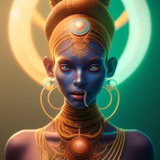 dhalsim as gypsy woman ,yoga artist , levitated lab equipment, 4k, Highly Detailed, Masterpiece, perfect eyes, Digital Illustration, Cinematic Lighting, Realistic, Sharp Focus, Centered, Beautifully Lit, Bioluminescent by Stanley Artgerm Lau