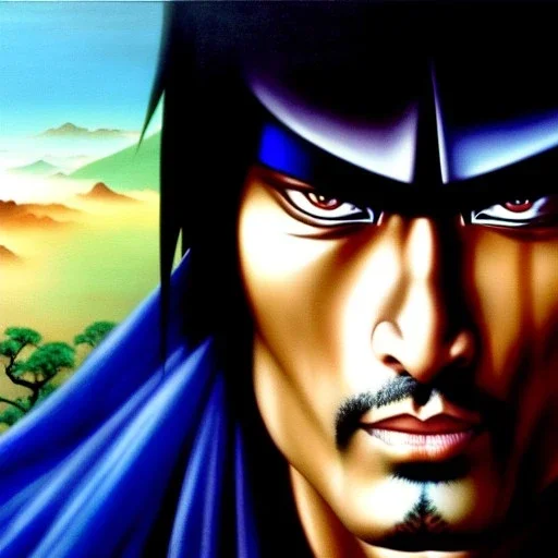 portrait of 'Genma Himuro-Ninja Scroll',painting by Earl Norem, simon Bisley, evan lee, 86-86, oil on canvas, cinematic composition, extreme detail,fit full head inside picture,8k