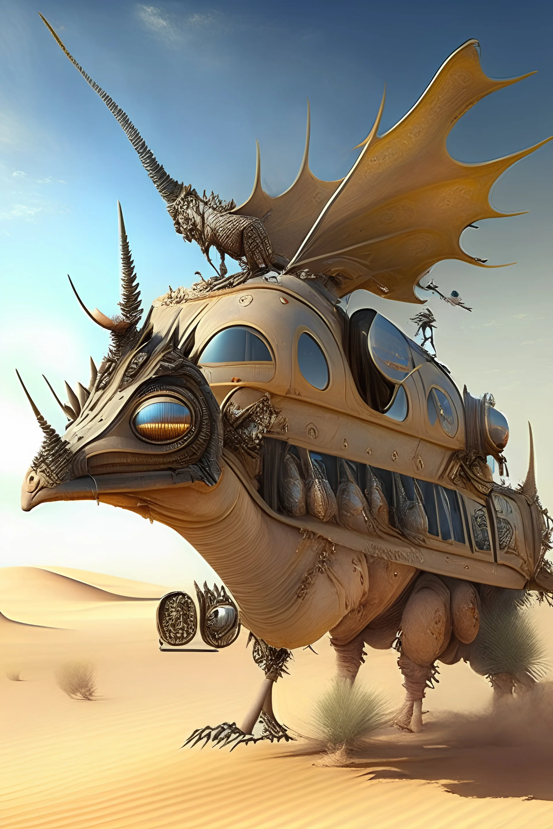 Fantasy creatures used for traveling and transportation in the desert