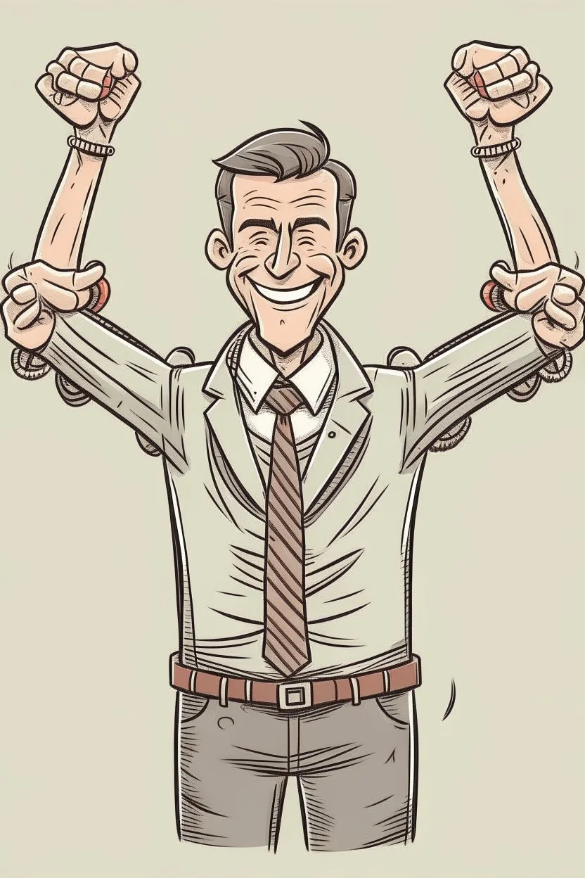 a happy boss with four arms