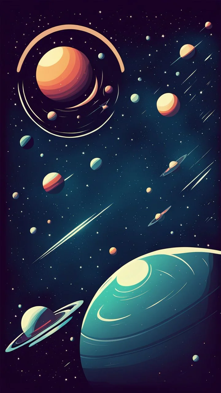 space background stylized. retro