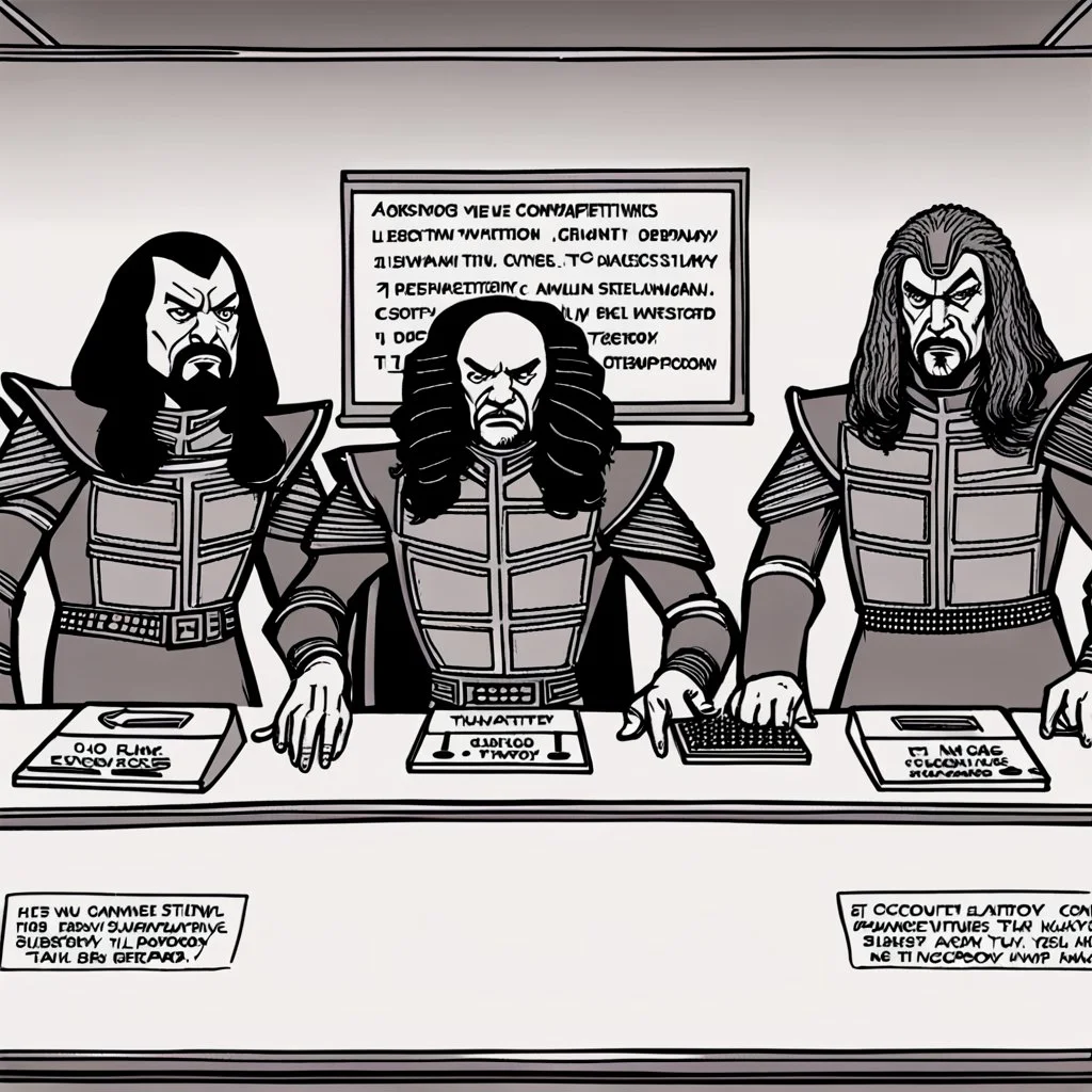 Klingons competing in Jeopardy.