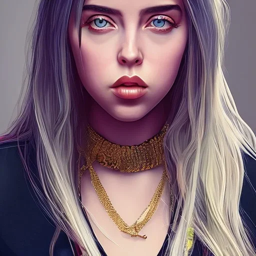 Billie Eilish, sitting on a chair, Black Short Dress, high detail, realistic