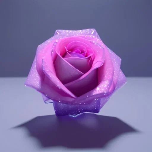 transparent multicolor crystal rose realistic, unreal engine 5, cinema4d