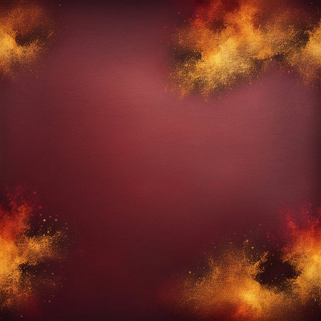 Hyper Realistic maroon & golden fire multicolor rustic texture with vignette effect