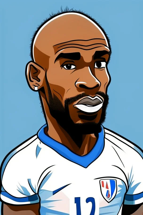 Brian Mbeumo French soccer player cartoon 2d