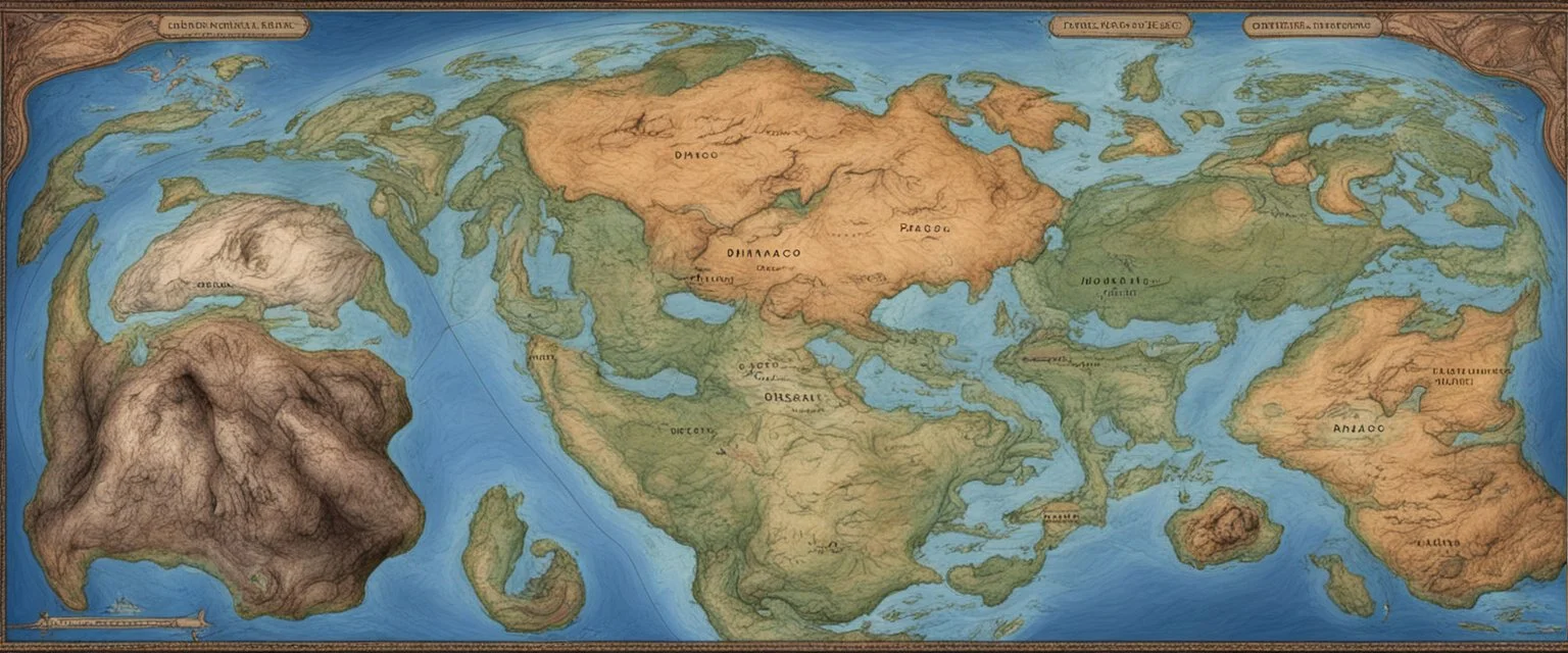 pangea earth millions of years ago , with dinosaures and Draco reptilians