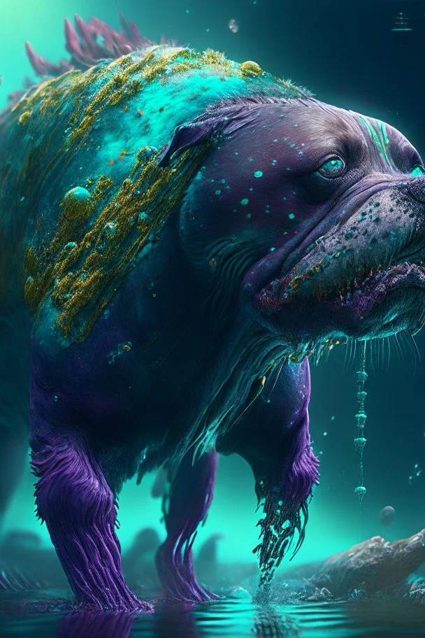 Whale dog ostrich Wolverine mutant alien,FHD, detailed matte painting, deep color, fantastical, intricate detail, splash screen, complementary colors, fantasy concept art, 32k resolution trending on Artstation Unreal Engine 5