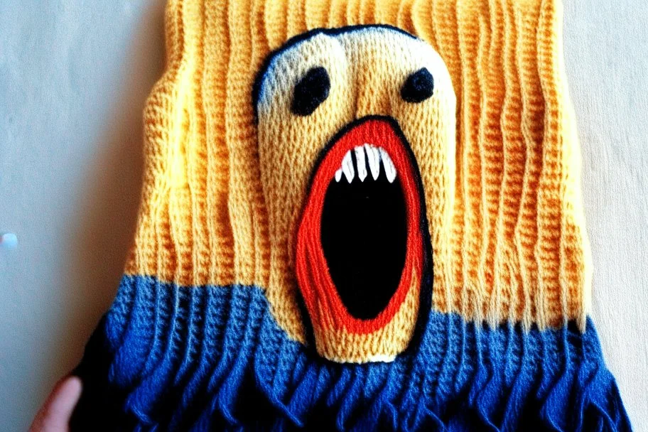 Knitted the scream Edvard Munch