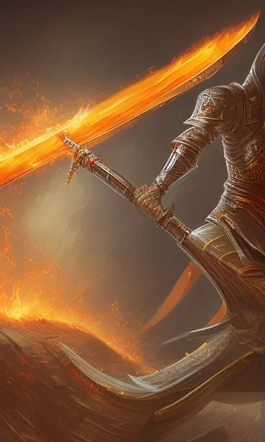 flaming sword