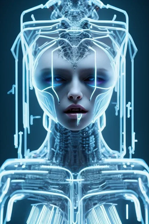 cyberpunk, black latex body, women, body portrai, open mouth, perfect skin, tron, cyborg , perfekt, real, dream, hr giger