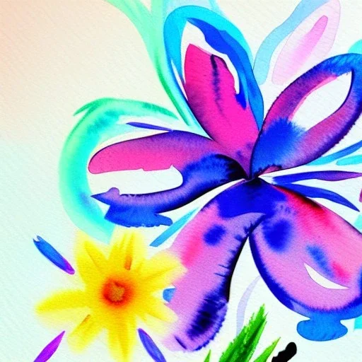 water color flower painting