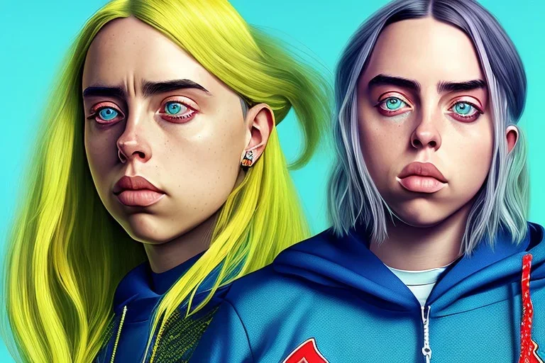 Billie Eilish, photorealistic, 8k