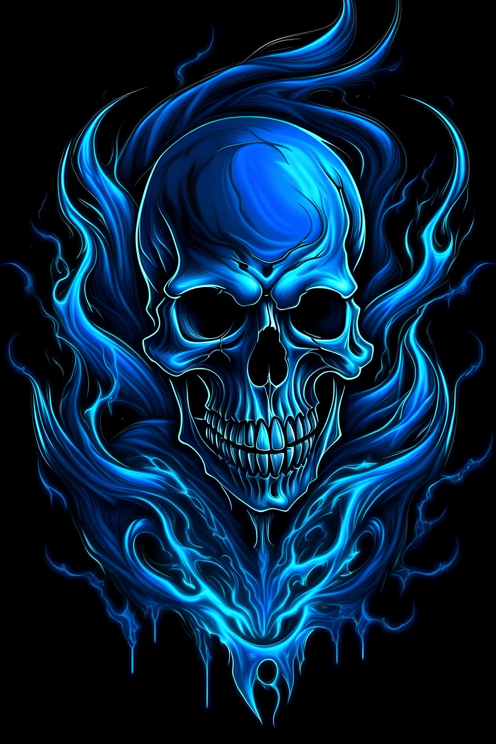 death ripper body with blue flames