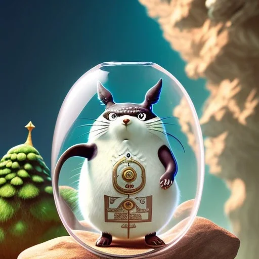 A studio ghibli characters in a jar floating, super high resolution, professional photograph, in focus, beautiful detail, professional digital art, stunning 4k, volumetric light, Award-winning photograph, photography