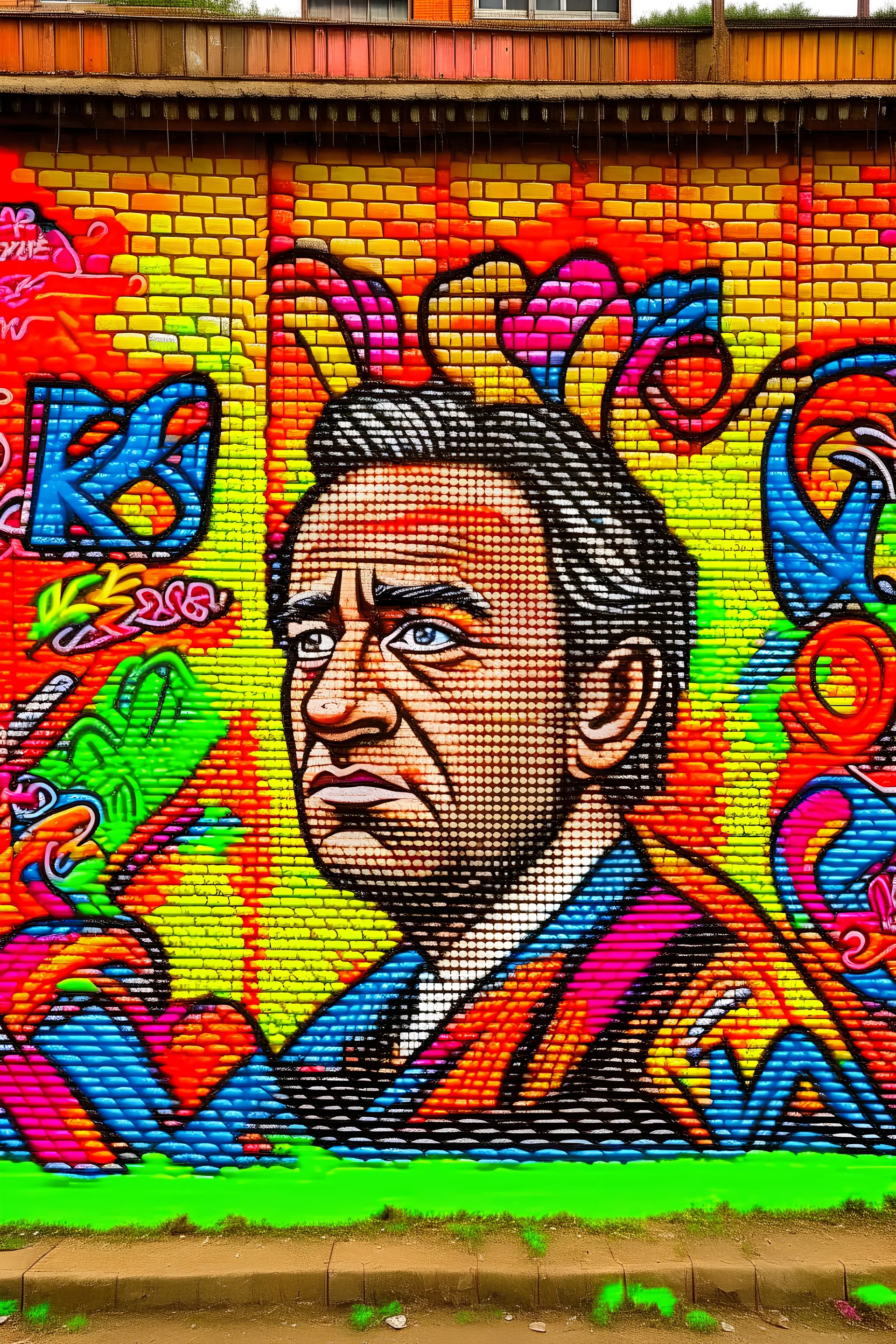Fondo con Rezos en grafiti