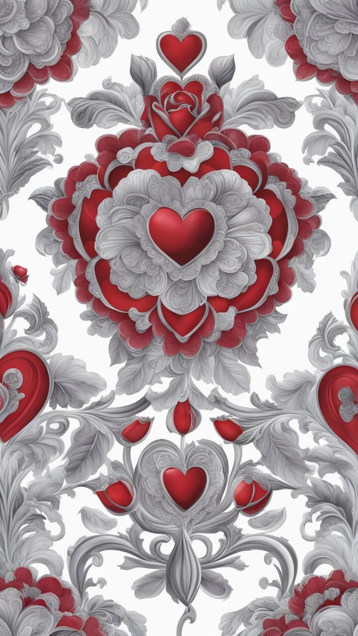 Heart rose, white background, intricate details, highly detailed, high details, detailed portrait, masterpiece,ultra detailed, ultra quality