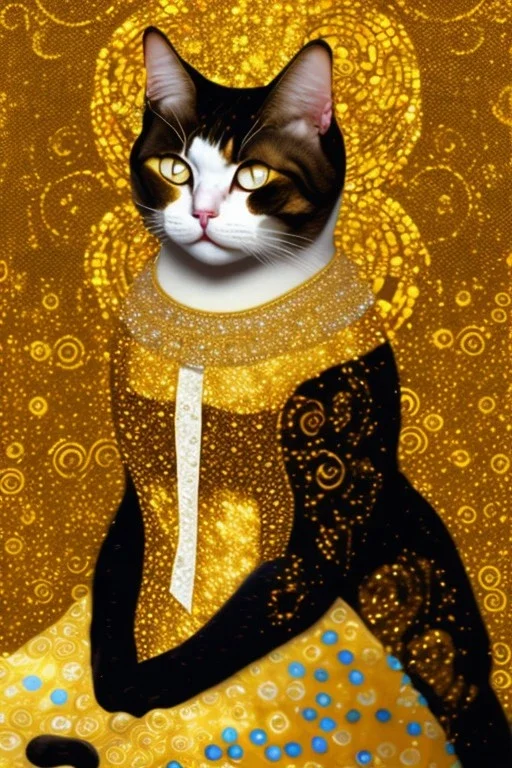 Katze wie goldene Adele von Klimt