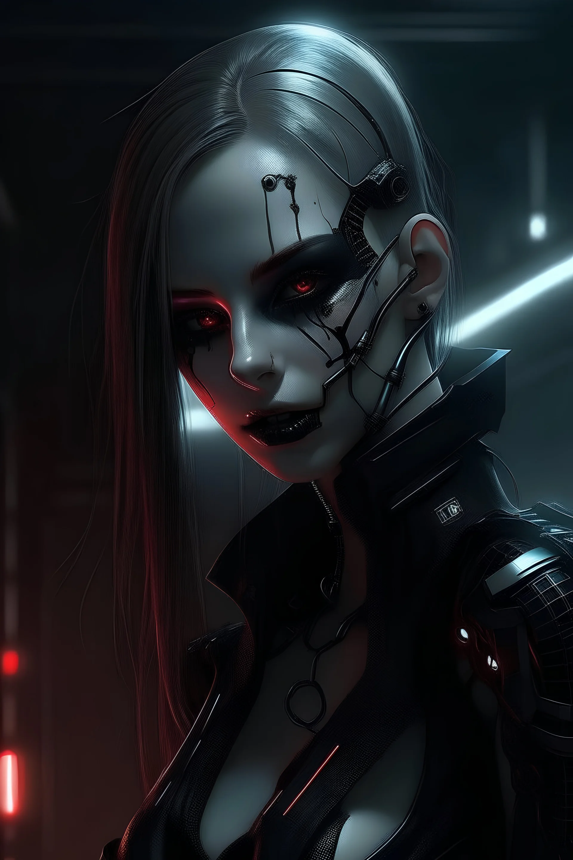 Vampire cyborg gothic cyberpunk