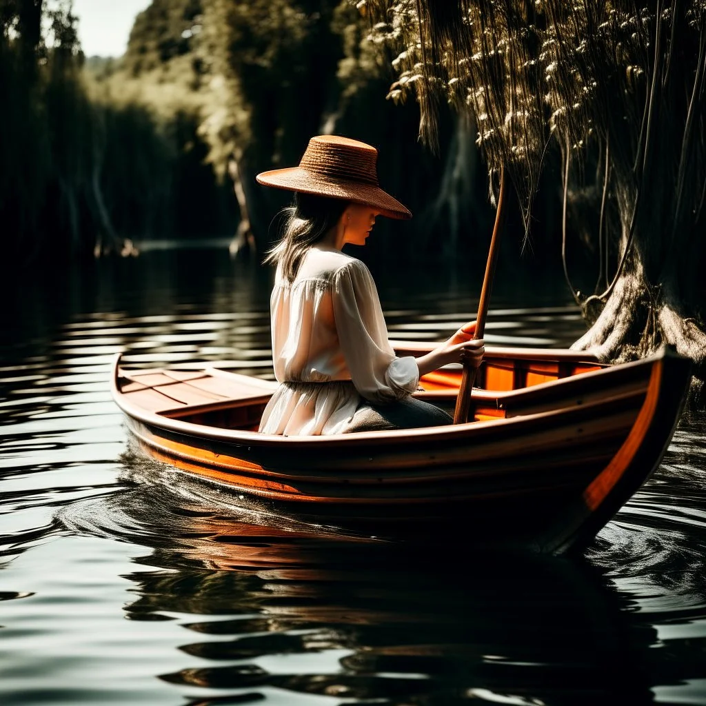 WOMAN IN A BOAT