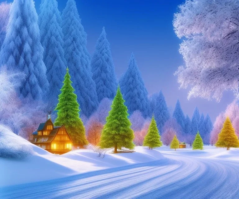 A great winter wonderland, landscape, colourful